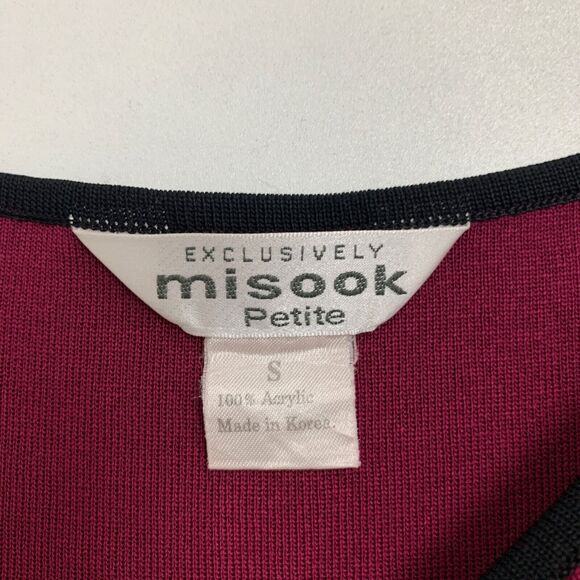 Misook Tank Women PS Small Petite Berry Exclusively Cap Sleeve Split Hem Acrylic - Picture 7 of 9